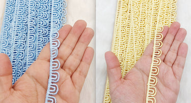 3 Yards Embroidery Cotton Lace Trim, Approx. 15mm Wide, Fringe Trim, Available in 10 colours